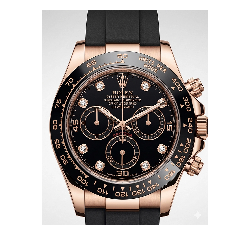 コスモグラフ デイトナ 116515LN 8Pダイヤ ブラックラバーベルト ブラック