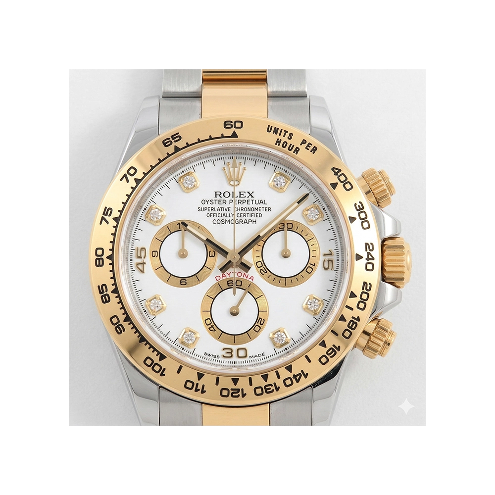 コスモグラフ デイトナ 116503G 8Pダイヤ オイスターブレスレット ホワイト