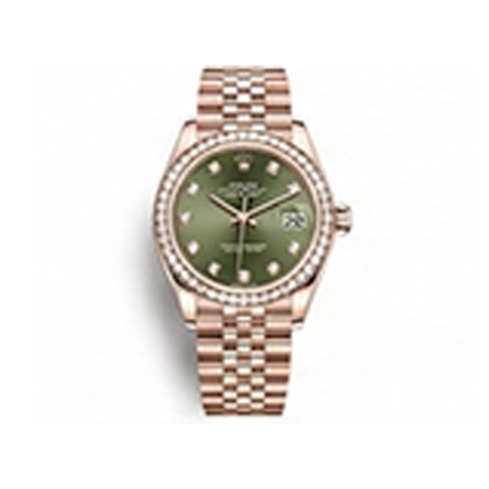 レディ デイトジャスト 28 279135RBR オリーブグリーン 10Pダイヤ ジュビリーブレス