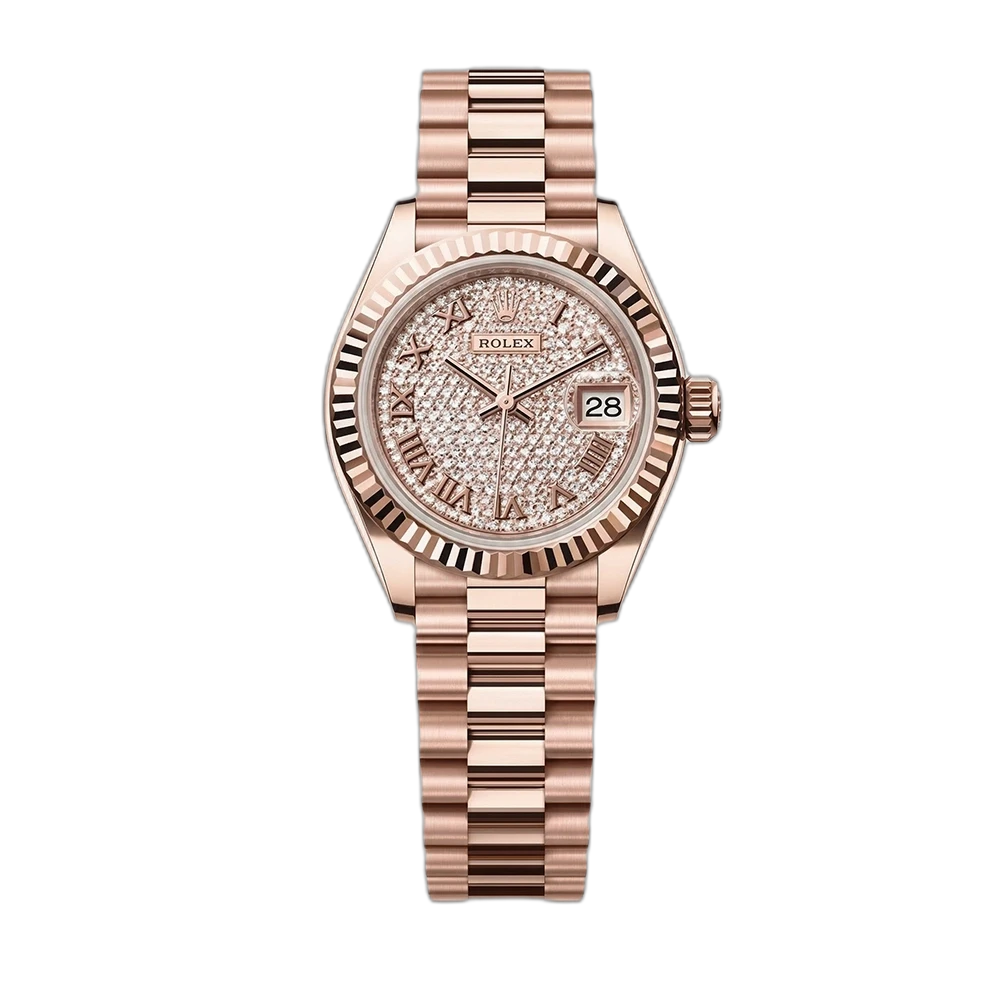 レディ デイトジャスト 28 279175 パヴェダイヤ プレジデントブレス