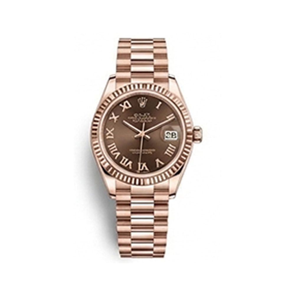 レディ デイトジャスト 28 279175 チョコレート ローマン プレジデントブレス