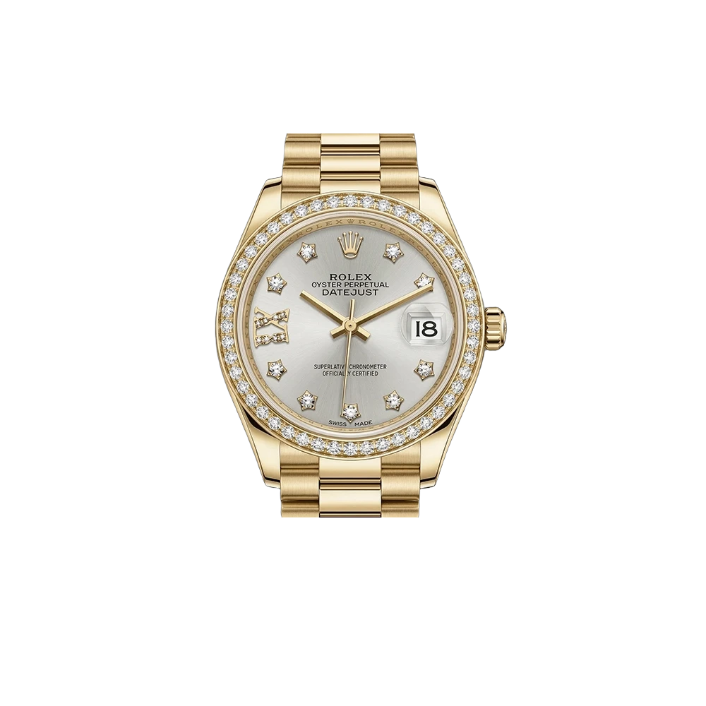 レディ デイトジャスト 28 279138RBR シルバー 9P/IXダイヤ プレジデントブレス