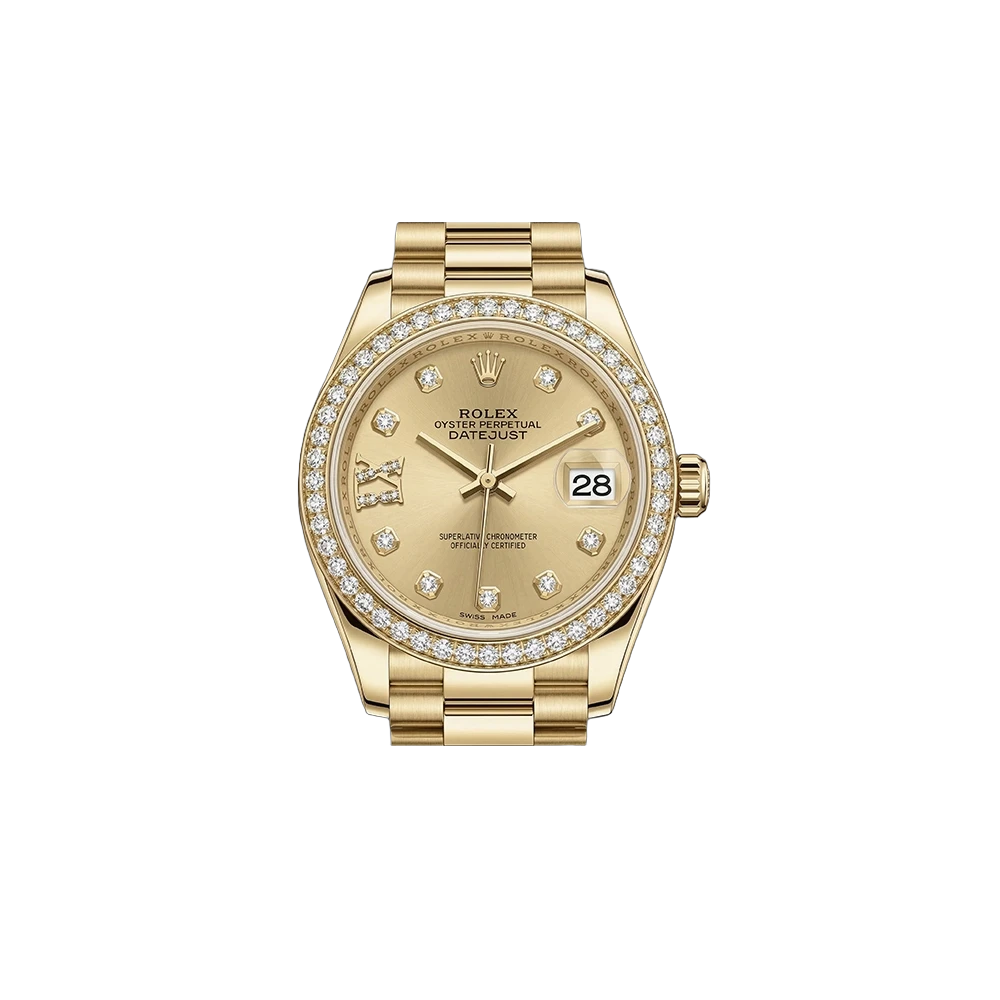 レディ デイトジャスト 28 279138RBR シャンパン 9P/IXダイヤ プレジデントブレス