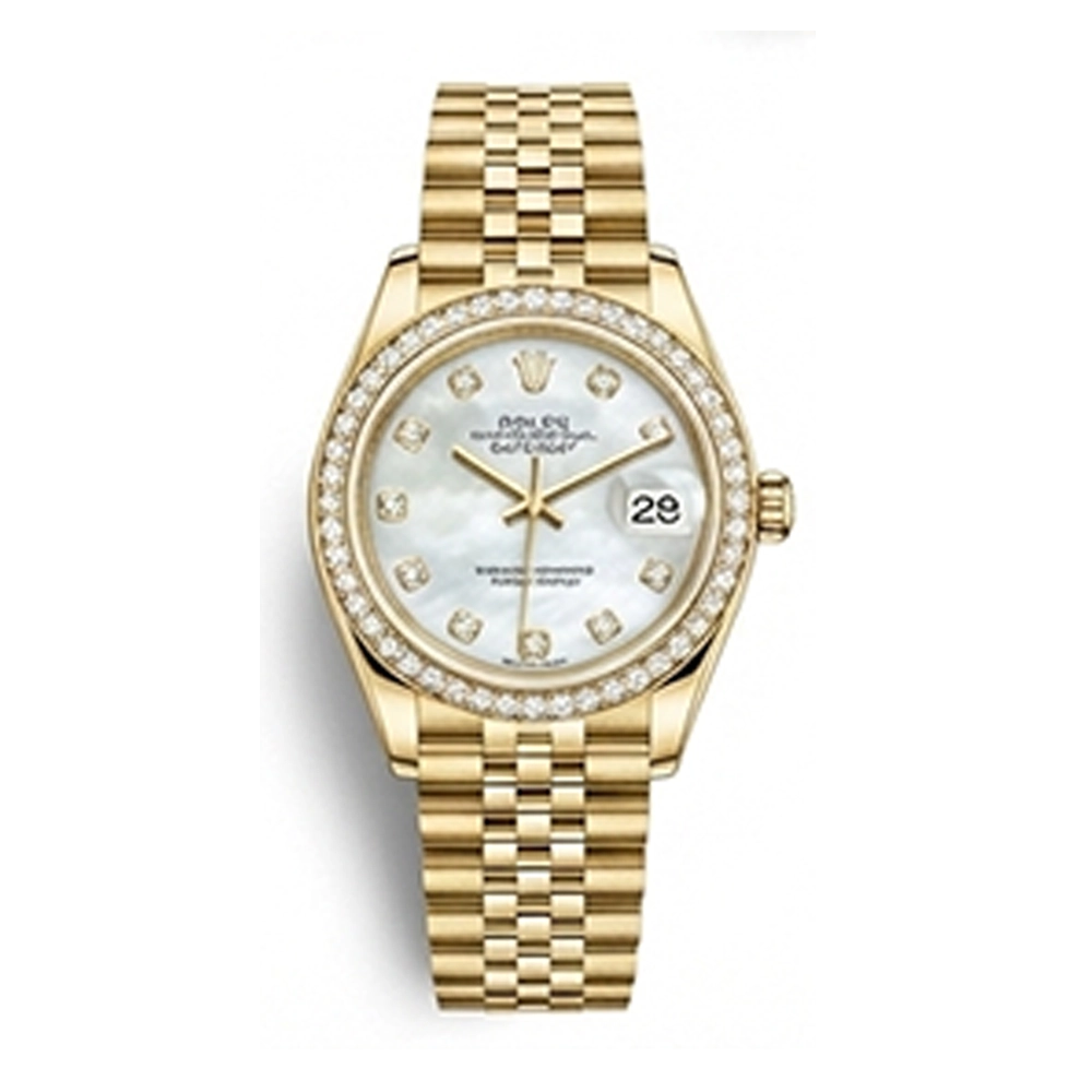 レディ デイトジャスト 28 279138RBR ホワイトシェル 10Pダイヤ ジュビリーブレス