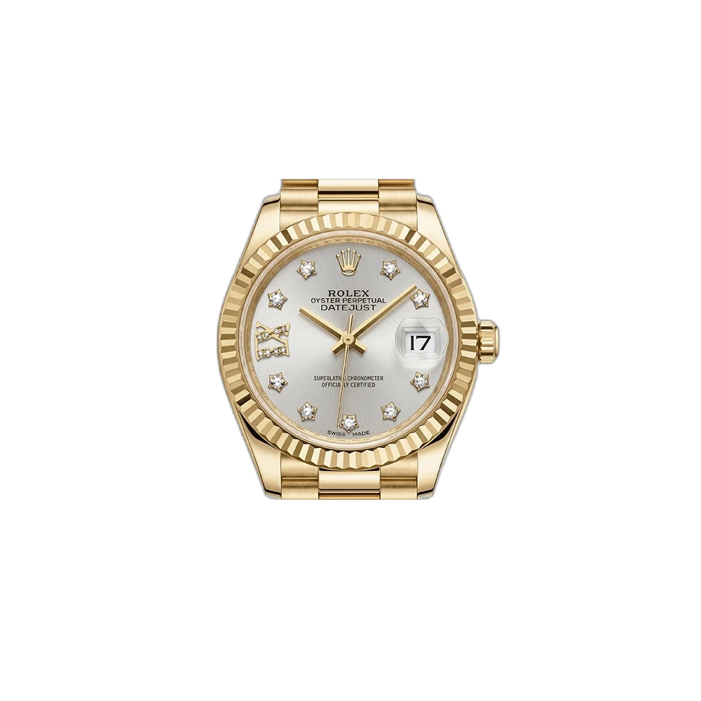 レディ デイトジャスト 28 279178 シルバー 9P/IXダイヤ プレジデントブレス