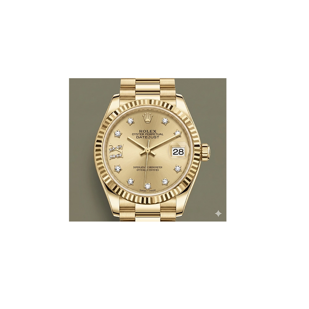 レディ デイトジャスト 28 279178 シャンパン 9P/IXダイヤ プレジデントブレス