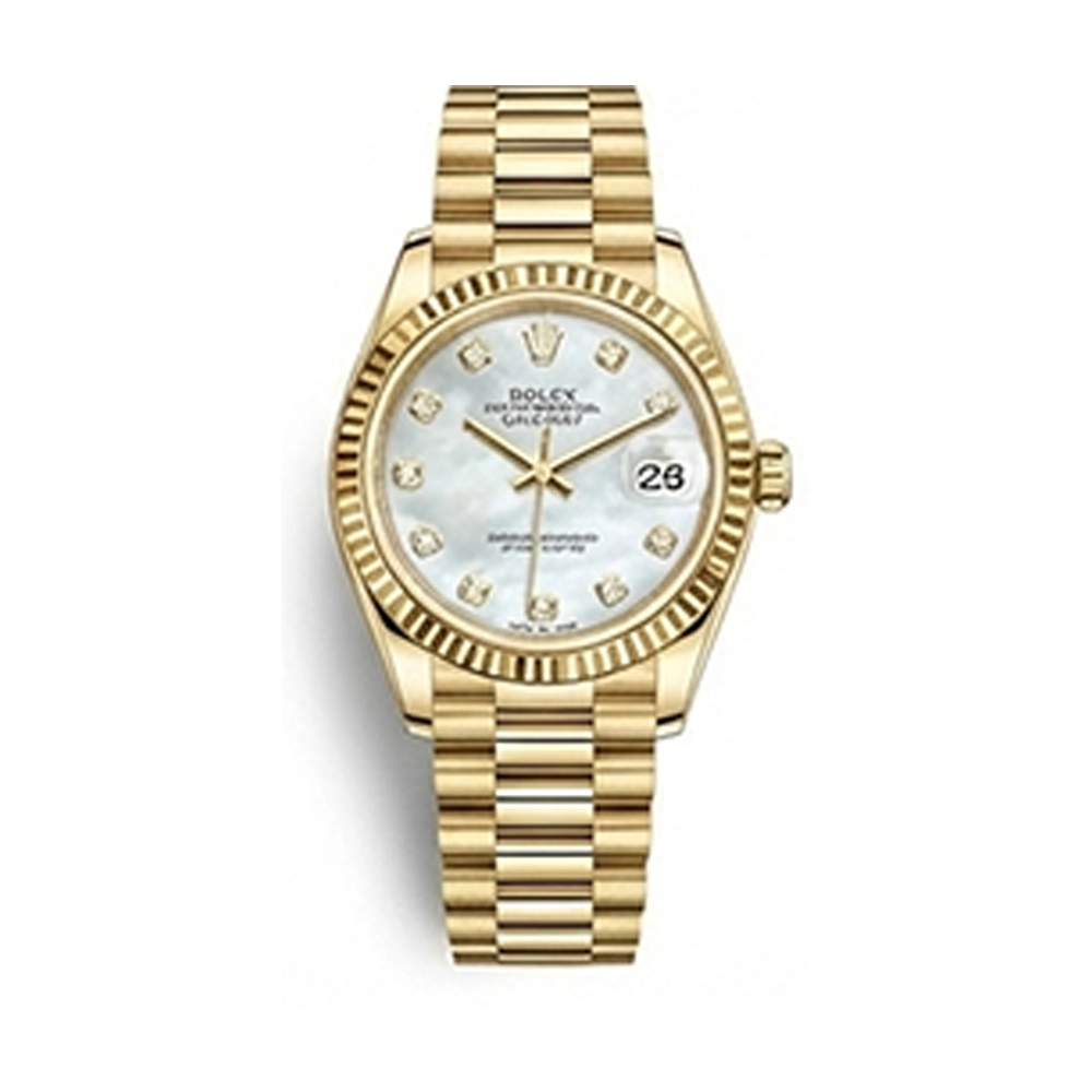 レディ デイトジャスト 28 279178 ホワイトシェル 10Pダイヤ プレジデントブレス