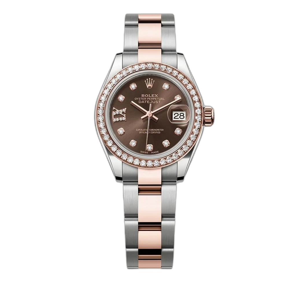 レディ デイトジャスト 28 279381RBR チョコレート 9P/IXダイヤ オイスターブレス