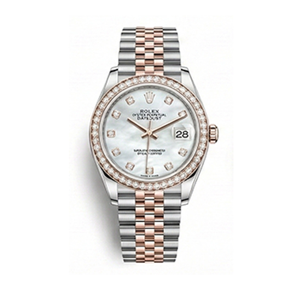 レディ デイトジャスト 28 279381RBR ホワイトシェル 10Pダイヤ ジュビリーブレス