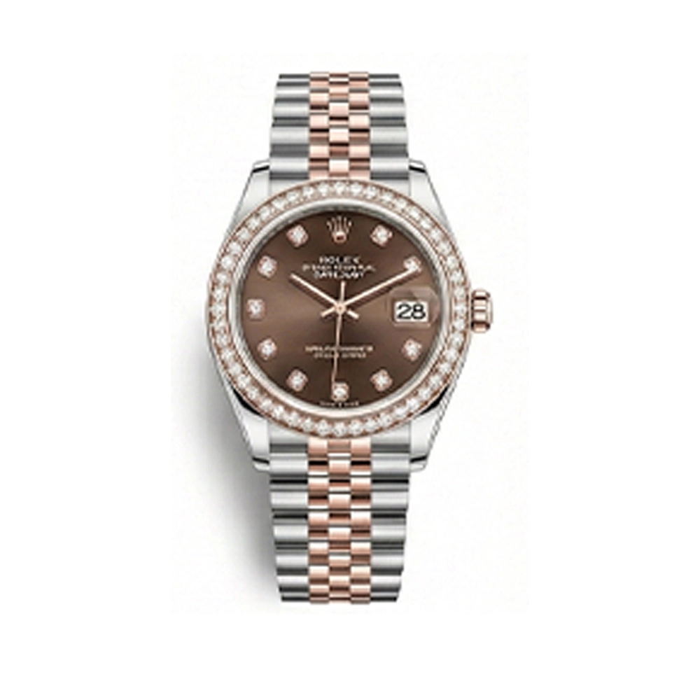 レディ デイトジャスト 28 279381RBR チョコレート 10Pダイヤ ジュビリーブレス