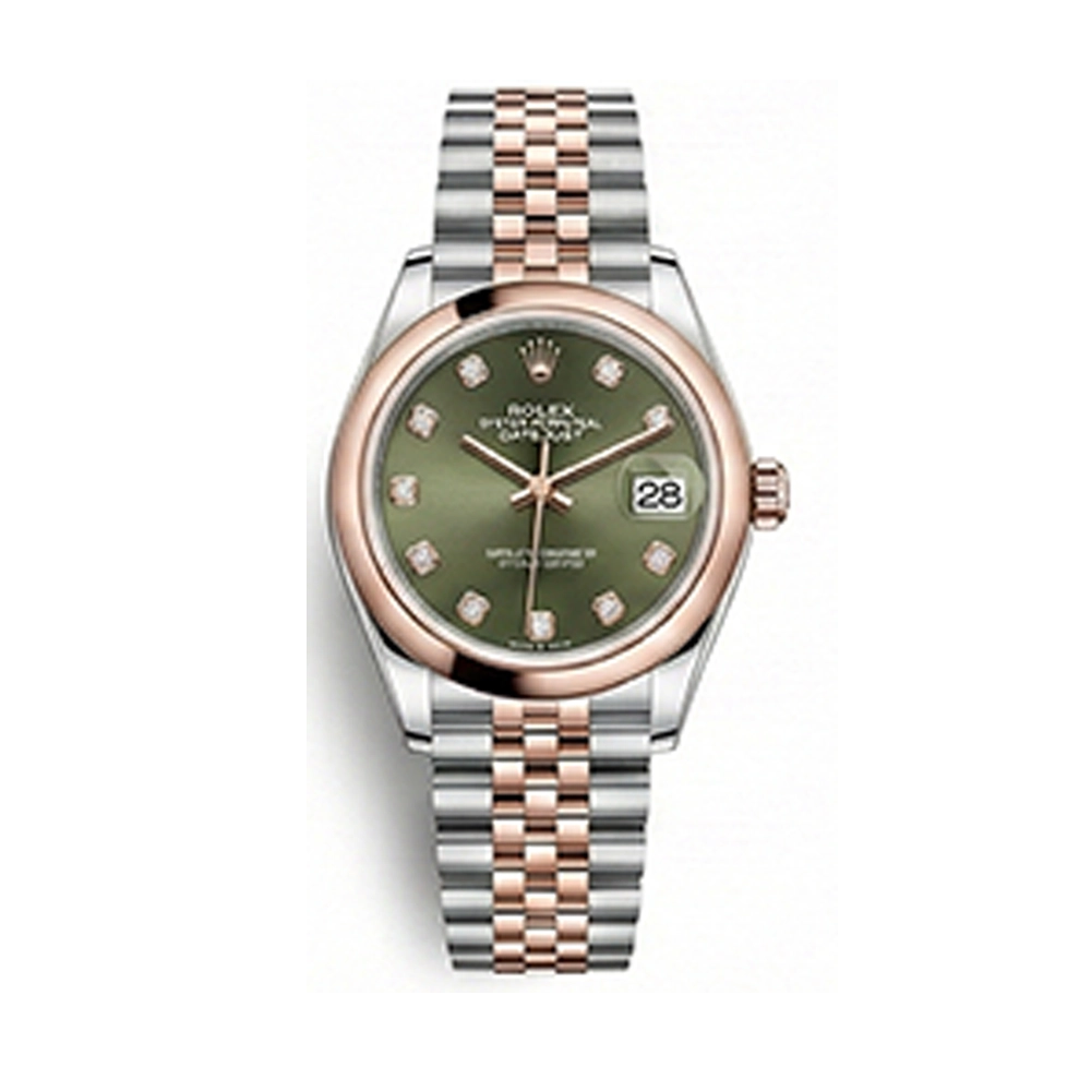 レディ デイトジャスト 28 279161オリーブグリーン 10Pダイヤ ジュビリーブレス