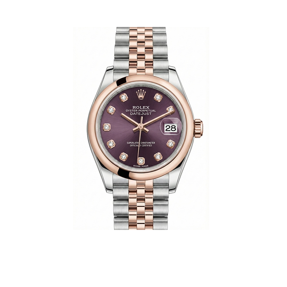 レディ デイトジャスト 28 279161 オーベルジーヌ 10Pダイヤ ジュビリーブレス