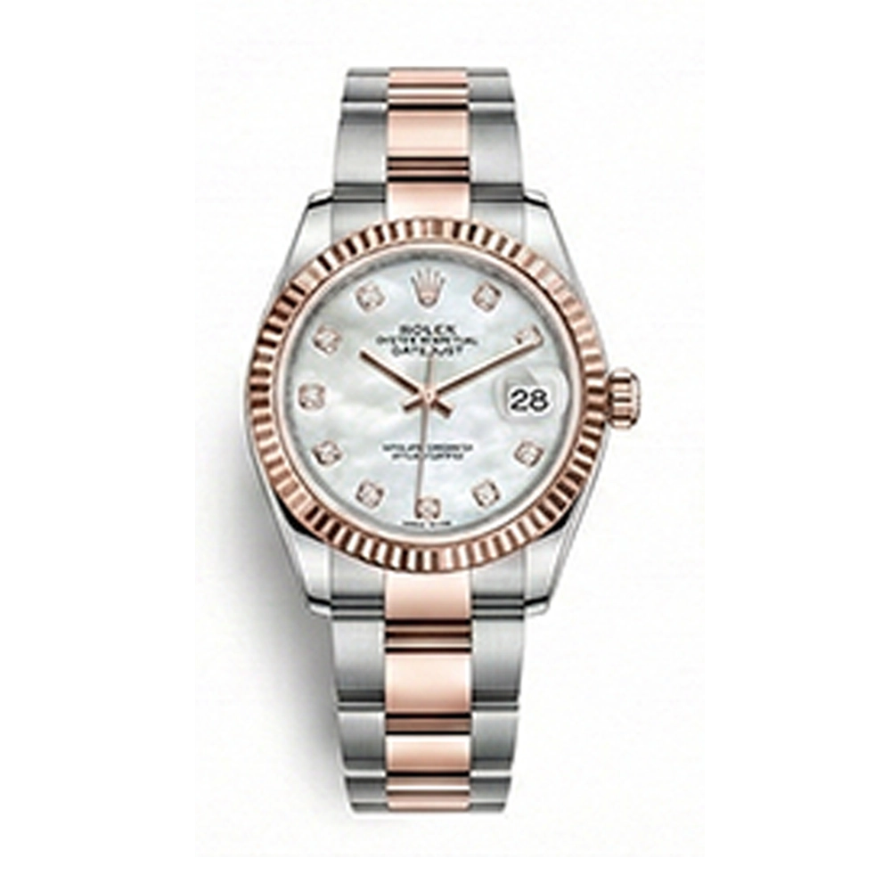 レディ デイトジャスト 28 279171 ホワイトシェル 10Pダイヤ オイスターブレス