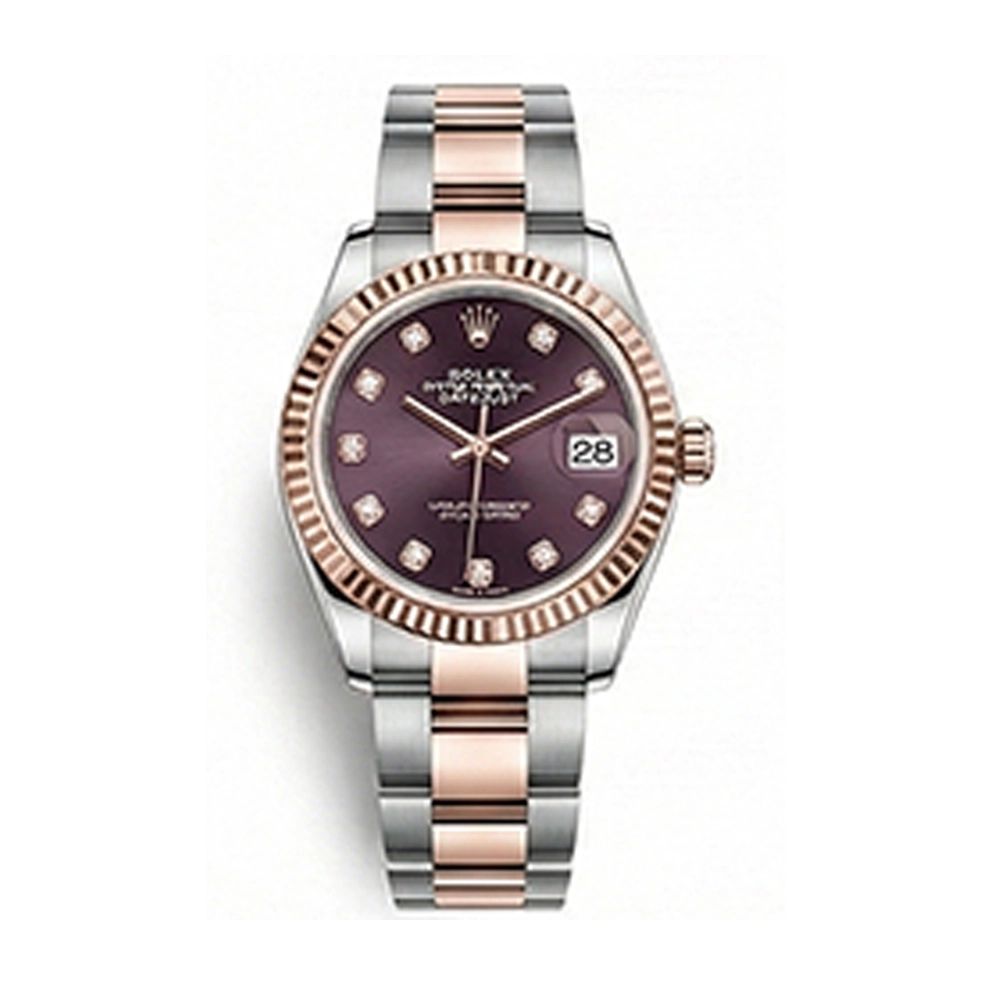 レディ デイトジャスト 28 279171 オーベルジーヌ 10Pダイヤ オイスターブレス