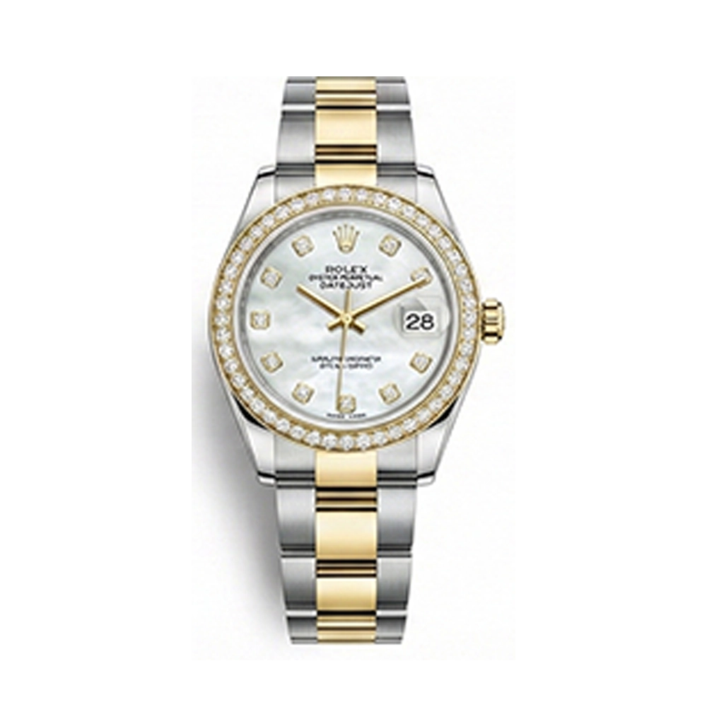 レディ デイトジャスト 28 279383RBR ホワイトシェル 10Pダイヤ オイスターブレス