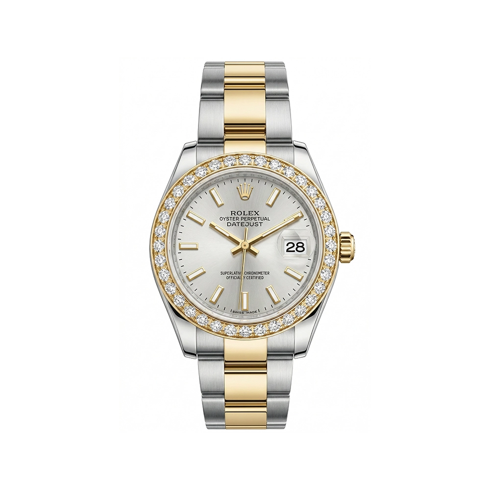 レディ デイトジャスト 28 279383RBR シルバー バーインデックス オイスターブレス