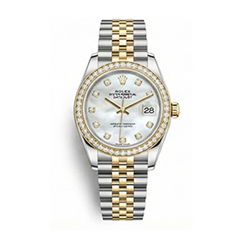 レディ デイトジャスト 28 279383RBR ホワイトシェル 10Pダイヤ ジュビリーブレス