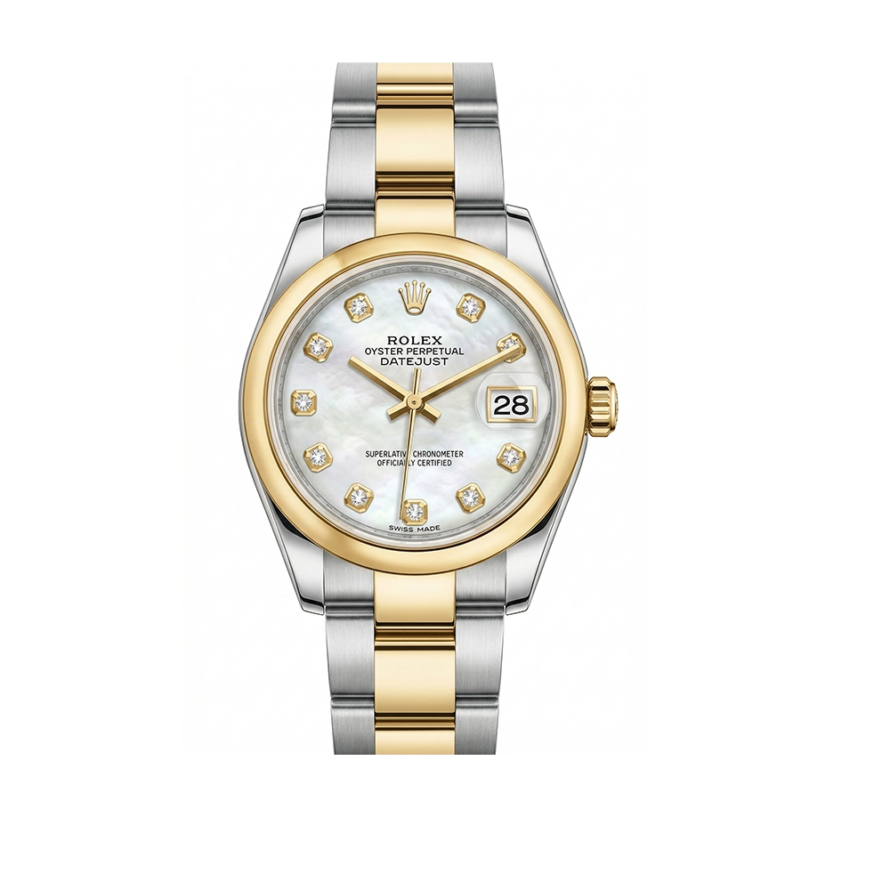 レディ デイトジャスト 28 279163 ホワイトシェル 10Pダイヤ オイスターブレス