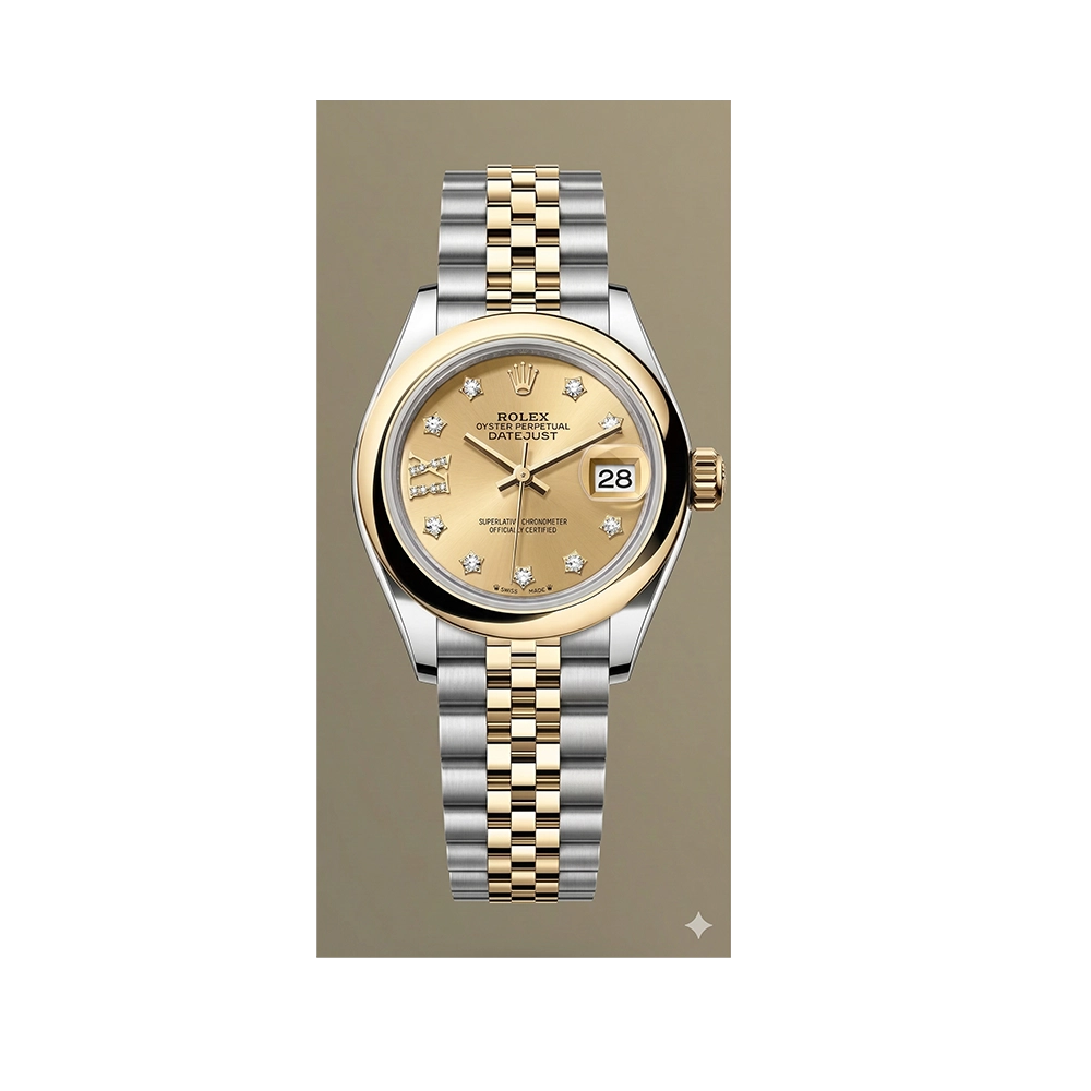 レディ デイトジャスト 28 279163 シャンパン 9P/IXダイヤ ジュビリーブレス