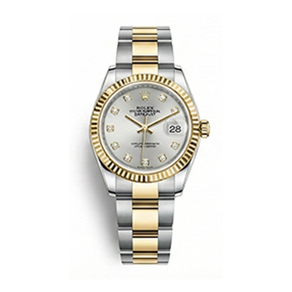 レディ デイトジャスト 28 279173シルバー 10Pダイヤ オイスターブレス