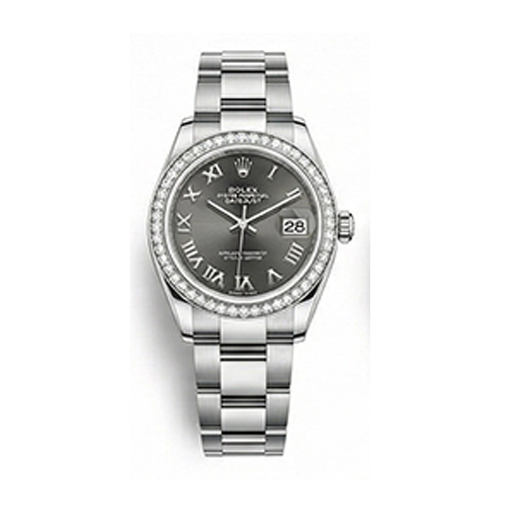 レディ デイトジャスト 28 279384RBR ダークグレーローマン オイスターブレス