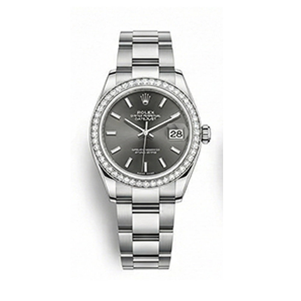 レディ デイトジャスト 28 279384RBR ダークグレー バーインデックス オイスターブレス