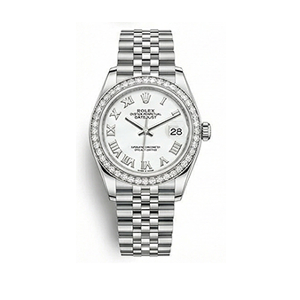 レディ デイトジャスト 28 279384RBR ホワイトローマン ジュビリーブレス