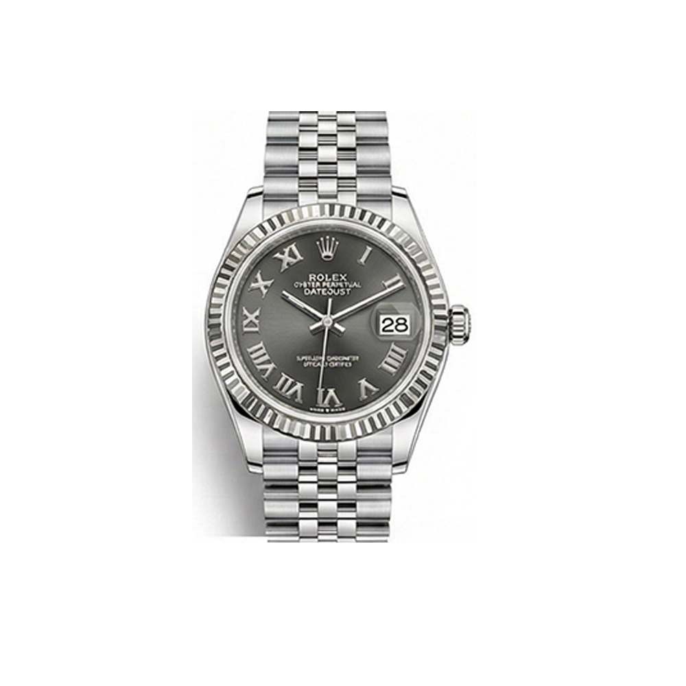 レディ デイトジャスト 28 279174 ダークグレー ローマン ジュビリーブレス