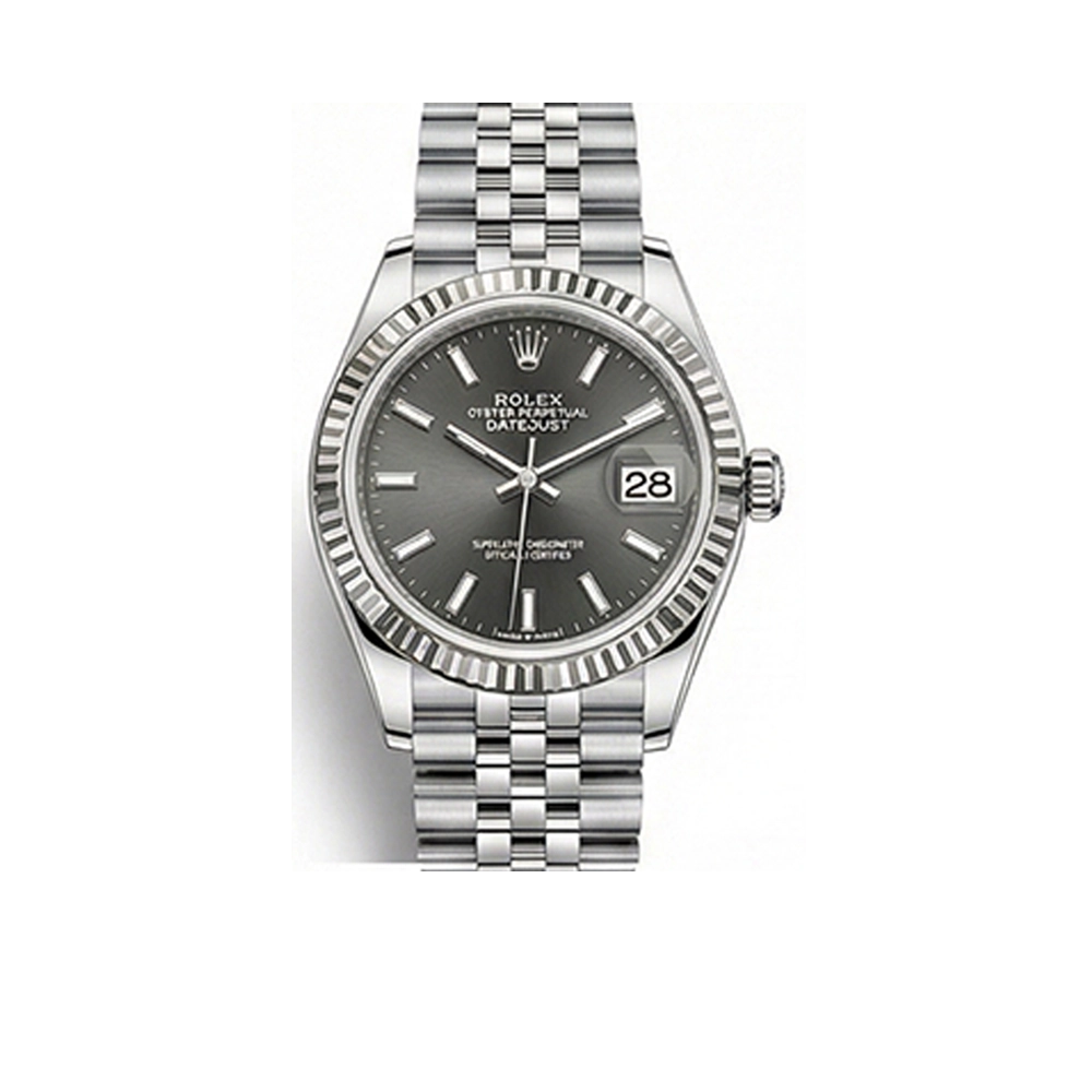 レディ デイトジャスト 28 279174 ダークグレー バーインデックス ジュビリーブレス