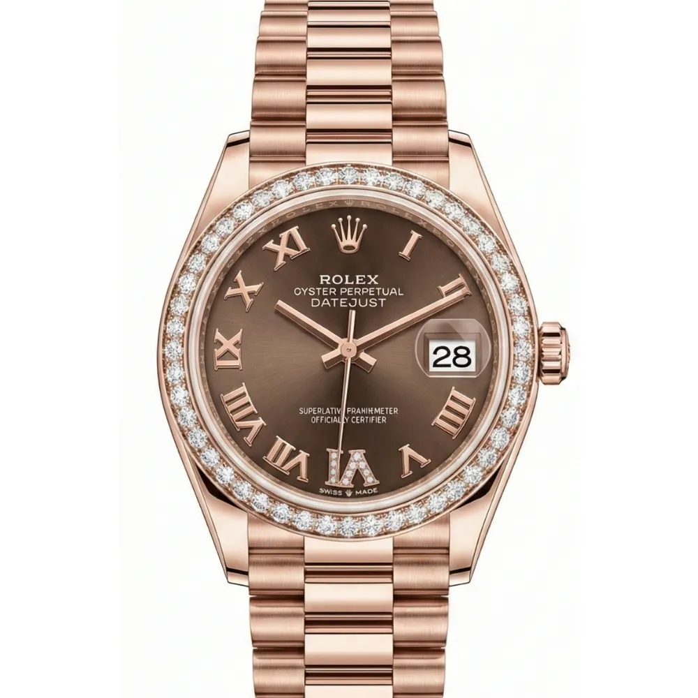 デイトジャスト 278285RBR チョコレート ローマン VIダイヤ プレジデントブレス