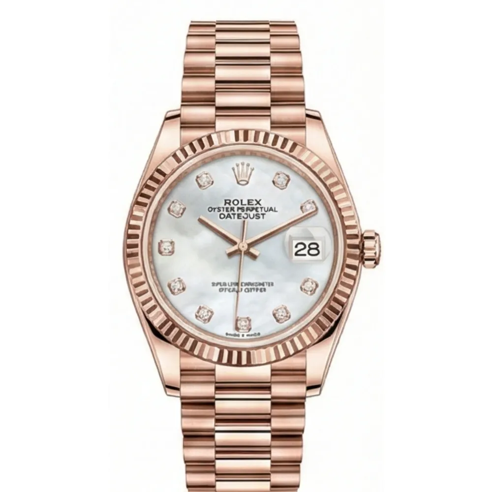 デイトジャスト 278275 ホワイトシェル 10Pダイヤプレジデントブレス