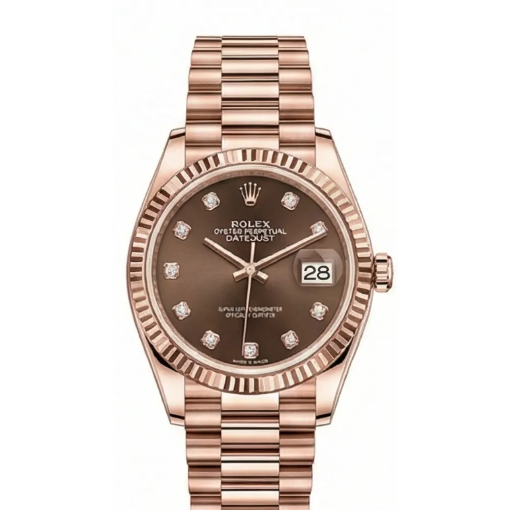 デイトジャスト 31 278275 チョコレート10Pダイヤプレジデントブレス