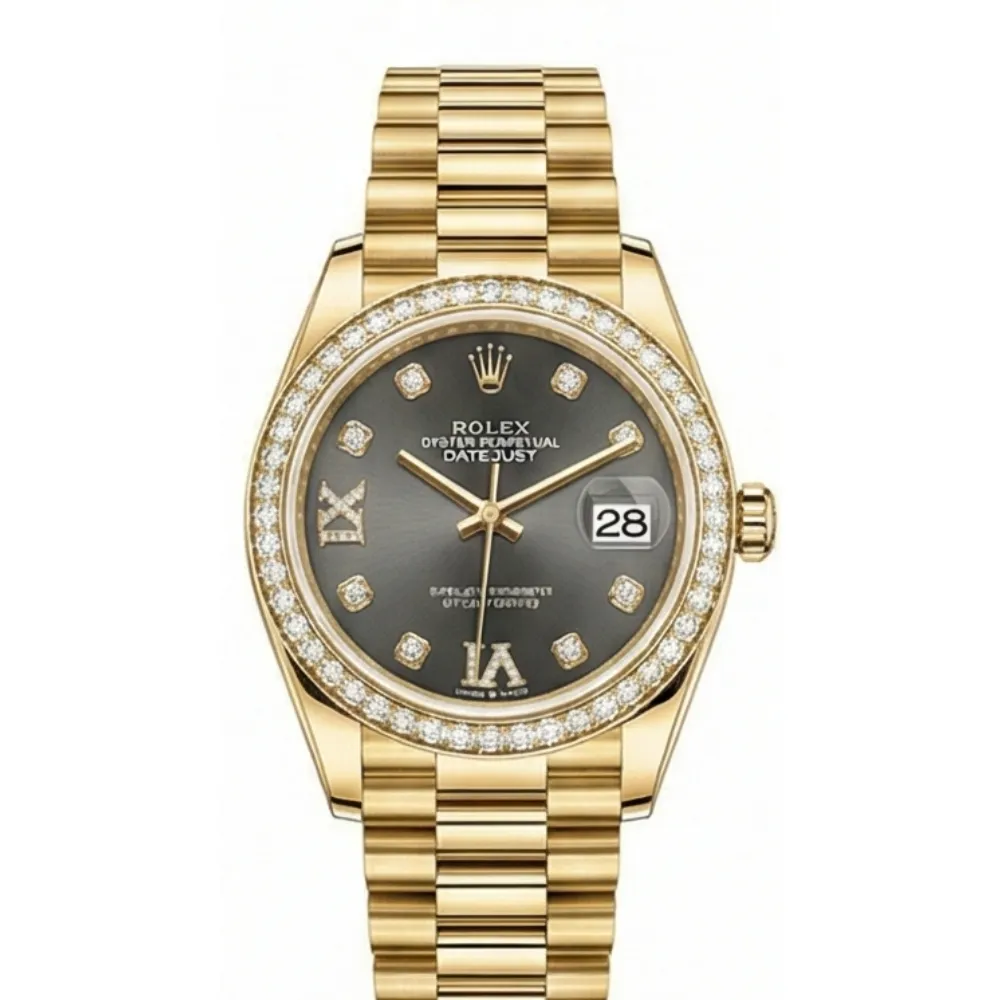 デイトジャスト 31 278288RBR ダークグレー VIダイヤ プレジデントブレス