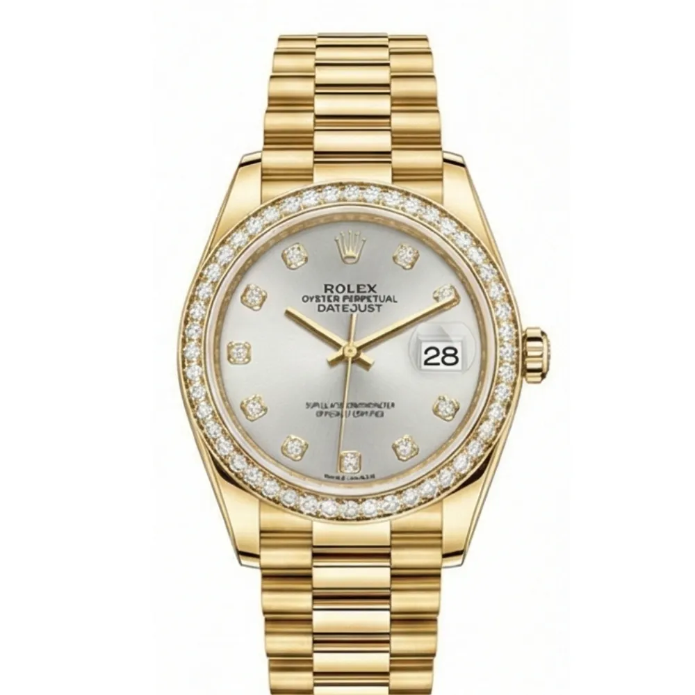 デイトジャスト 31 278288RBR シルバー 10Pダイヤ プレジデントブレス