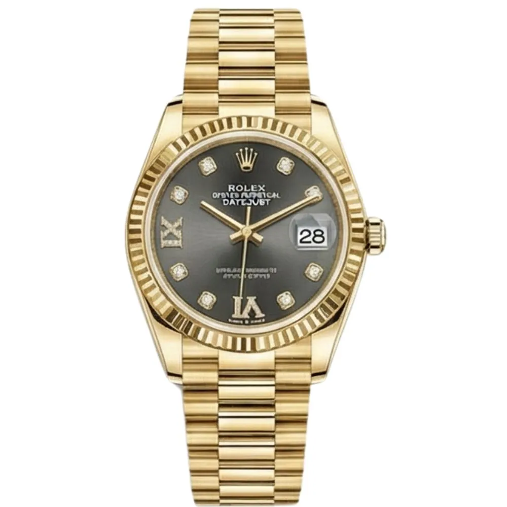デイトジャスト 31 278278G ダークグレー VIダイヤ プレジデントブレス