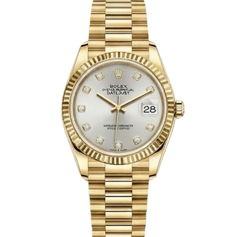 デイトジャスト 31 278278G シルバー 10Pダイヤ プレジデントブレス