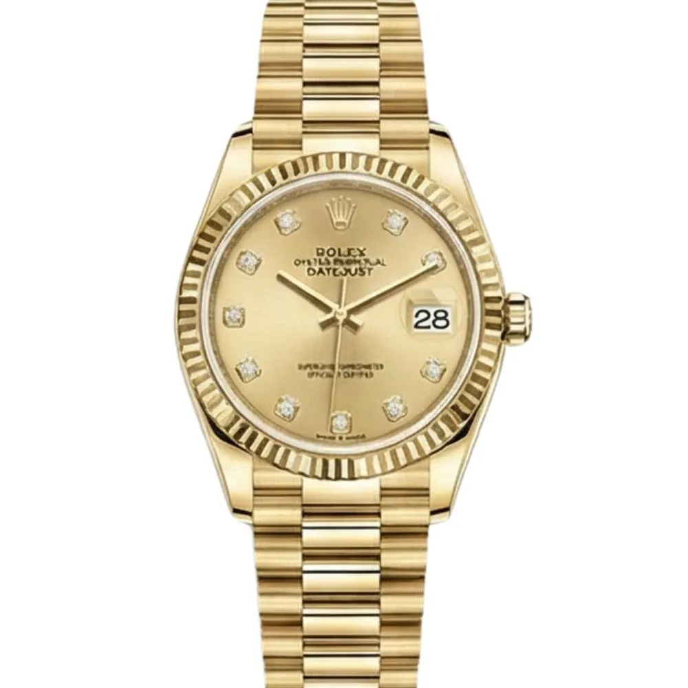 デイトジャスト 31 278278G シャンパン 10Pダイヤ プレジデントブレス