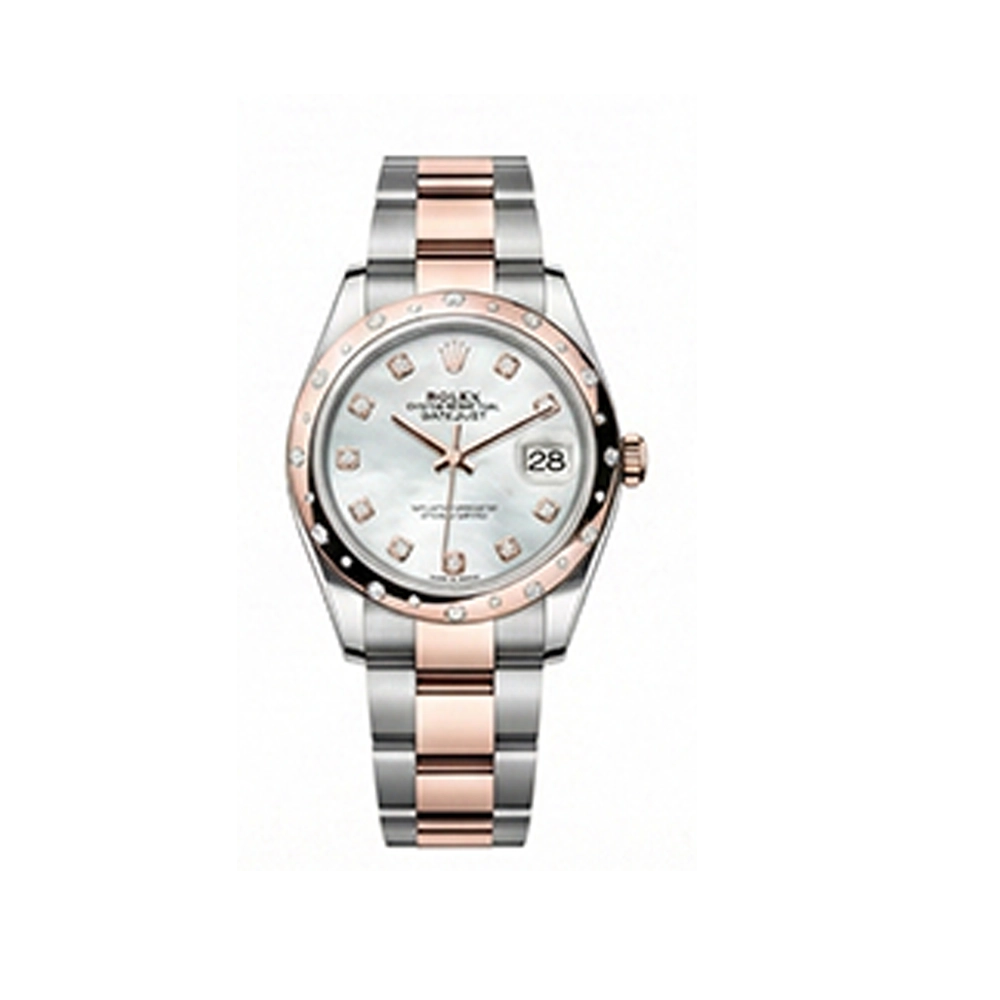 デイトジャスト 31 278341RBR ホワイトシェル 10Pダイヤ オイスターブレス