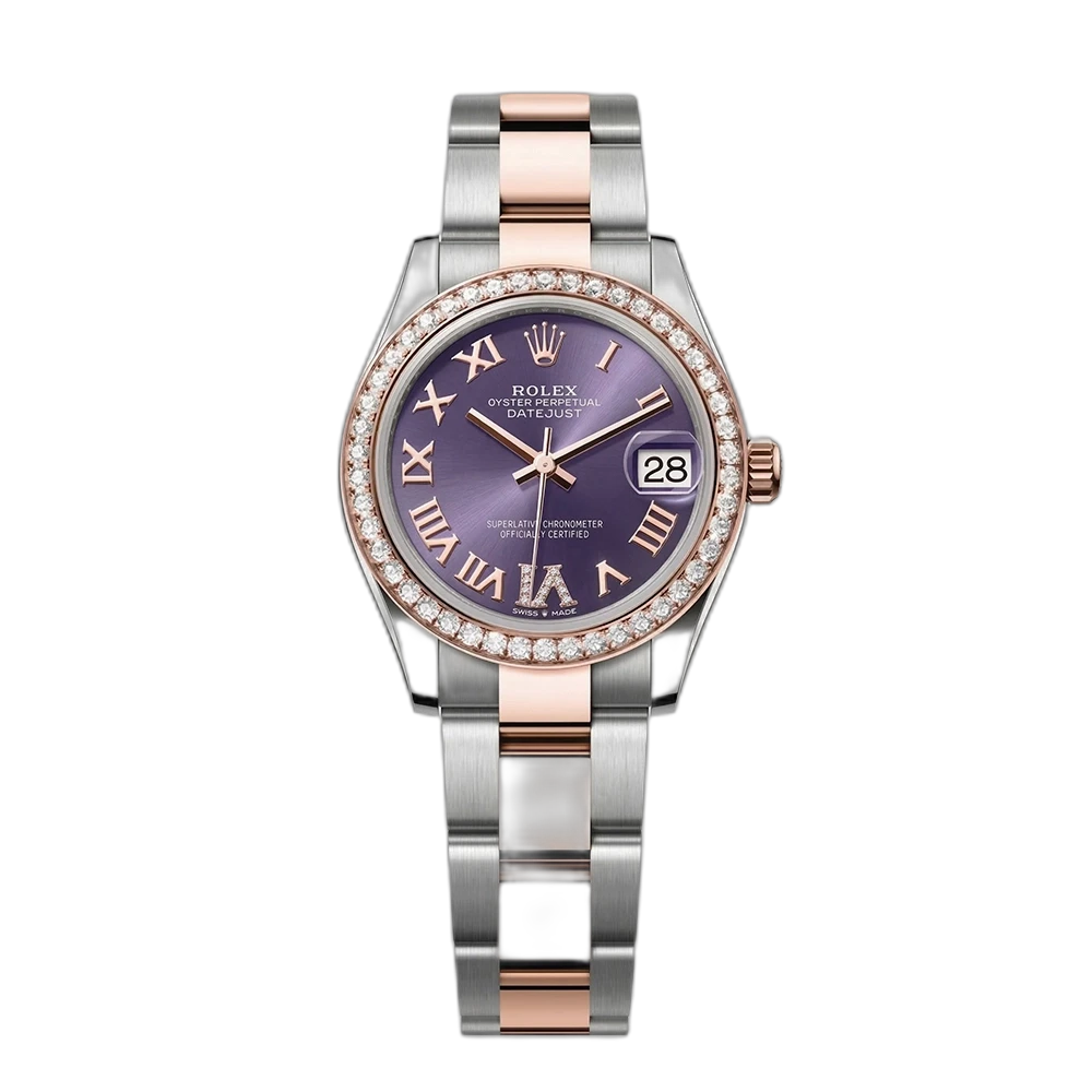 デイトジャスト 31 278381RBR オーベルジーヌ ローマン VIダイヤ オイスターブレス