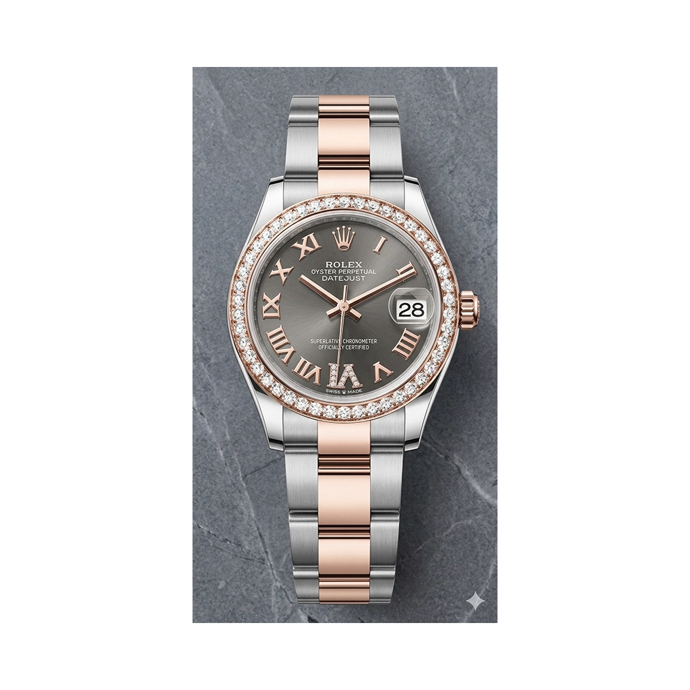 デイトジャスト 31 278381RBR スレート ローマン VIダイヤ オイスターブレス