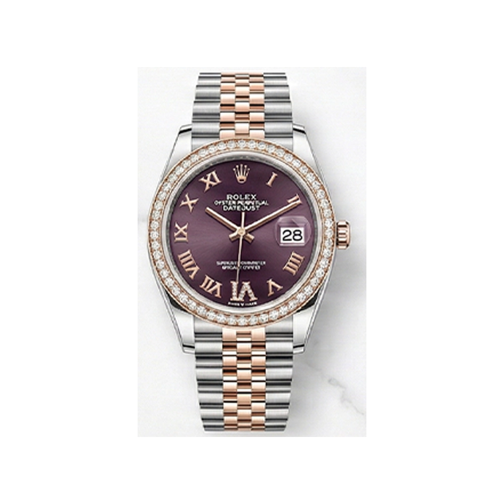 デイトジャスト 31 278381RBRオーベルジーヌ ローマン VIダイヤ ジュビリーブレス