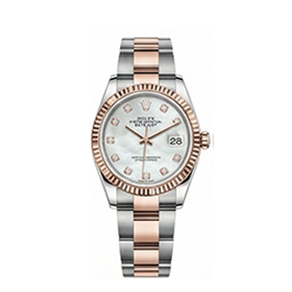 デイトジャスト 31 278271 ホワイトシェル 10Pダイヤ オイスターブレス