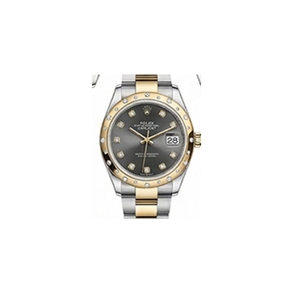 デイトジャスト 31 278343RBR ダークグレー 10Pダイヤ オイスターブレス