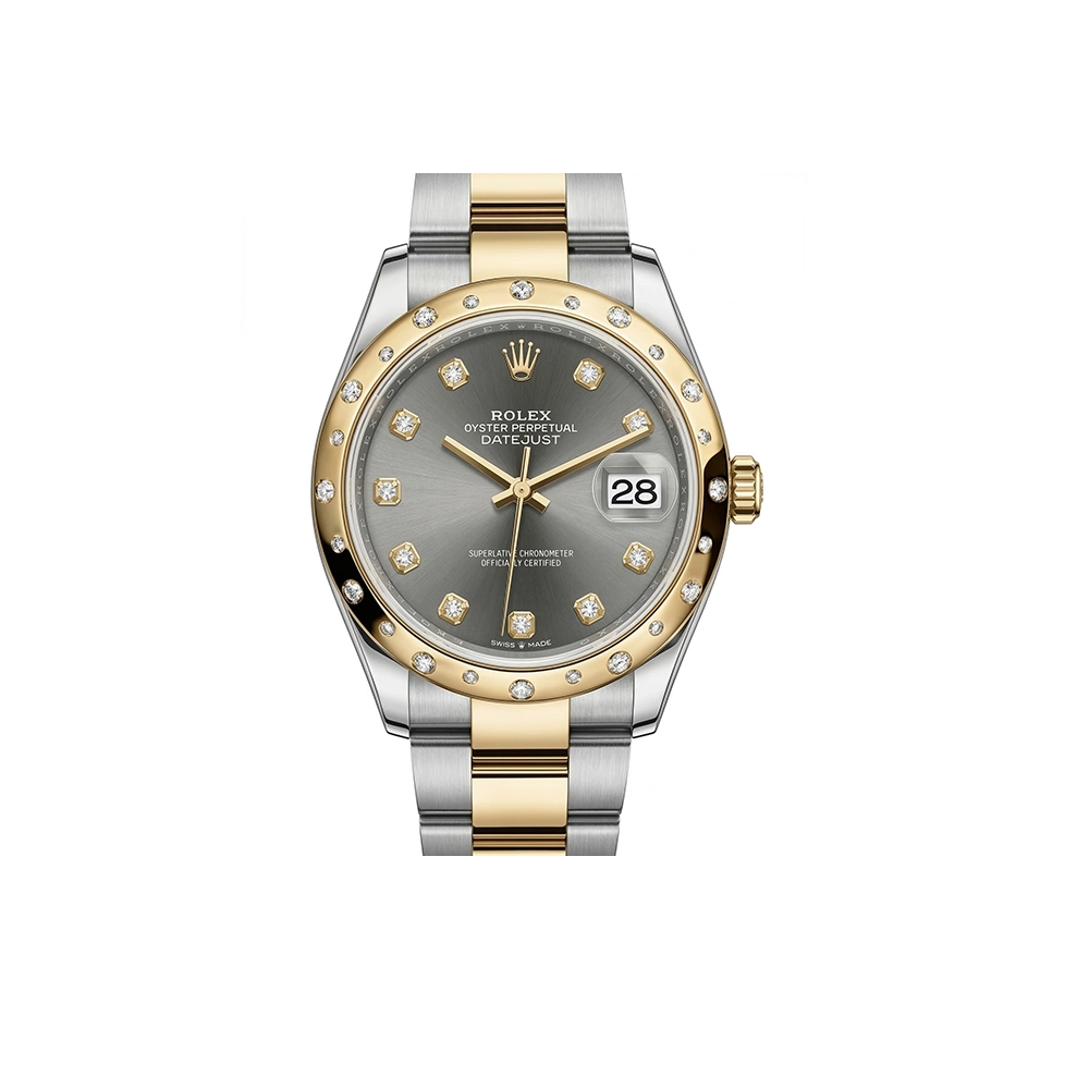 デイトジャスト 31 278343RBR ダークグレー 10Pダイヤ オイスターブレス