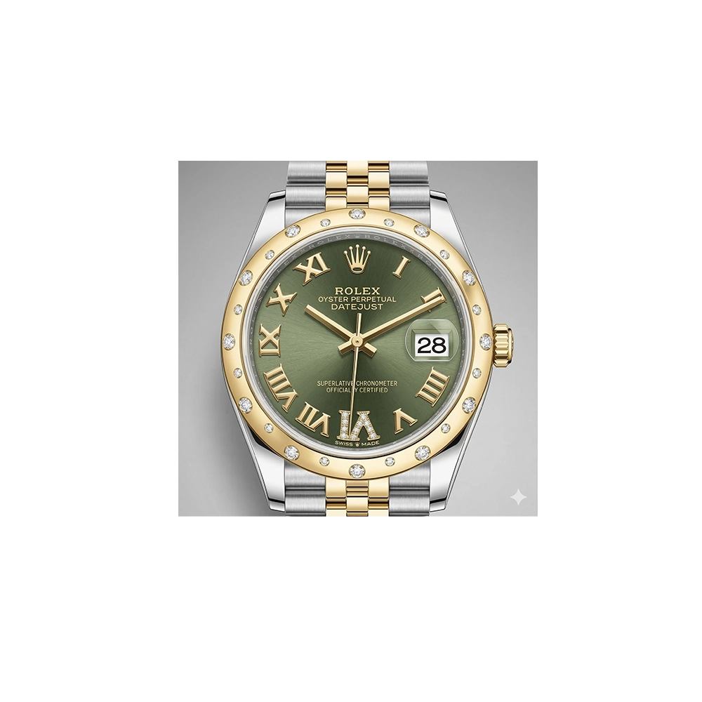 デイトジャスト 31 278343RBR オリーブグリーン VIダイヤ ジュビリーブレス