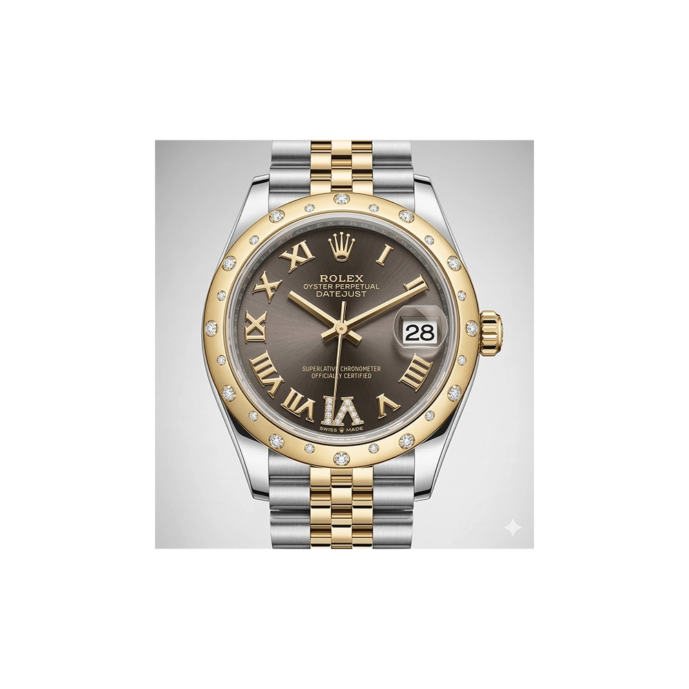 デイトジャスト 31 278343RBR ダークグレー VIダイヤ ジュビリーブレス