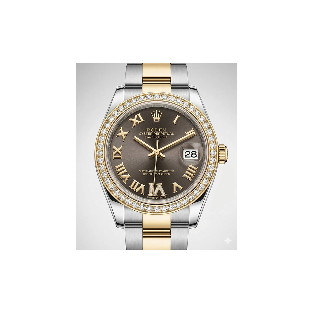 デイトジャスト 31 278383RBR ダークグレー VIダイヤ オイスターブレス