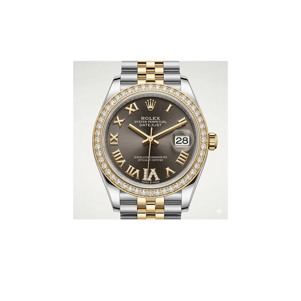 デイトジャスト 31 278383RBR ダークグレー VIダイヤ ジュビリーブレス