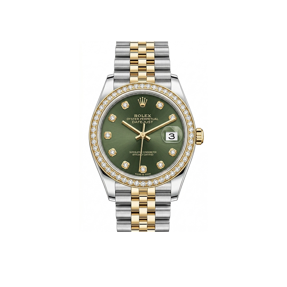 デイトジャスト 31 278383RBR オリーブグリーン 10Pダイヤ ジュビリーブレス