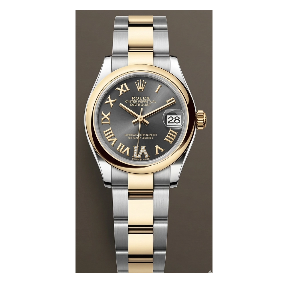 デイトジャスト 31 278243 ダークグレー VIダイヤ オイスターブレス